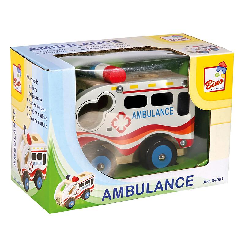 bino dřevěné auto ambulance 1