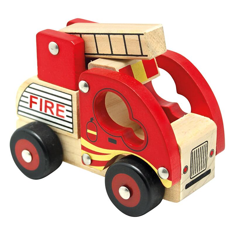 bino dřevěné auto hasiči 1