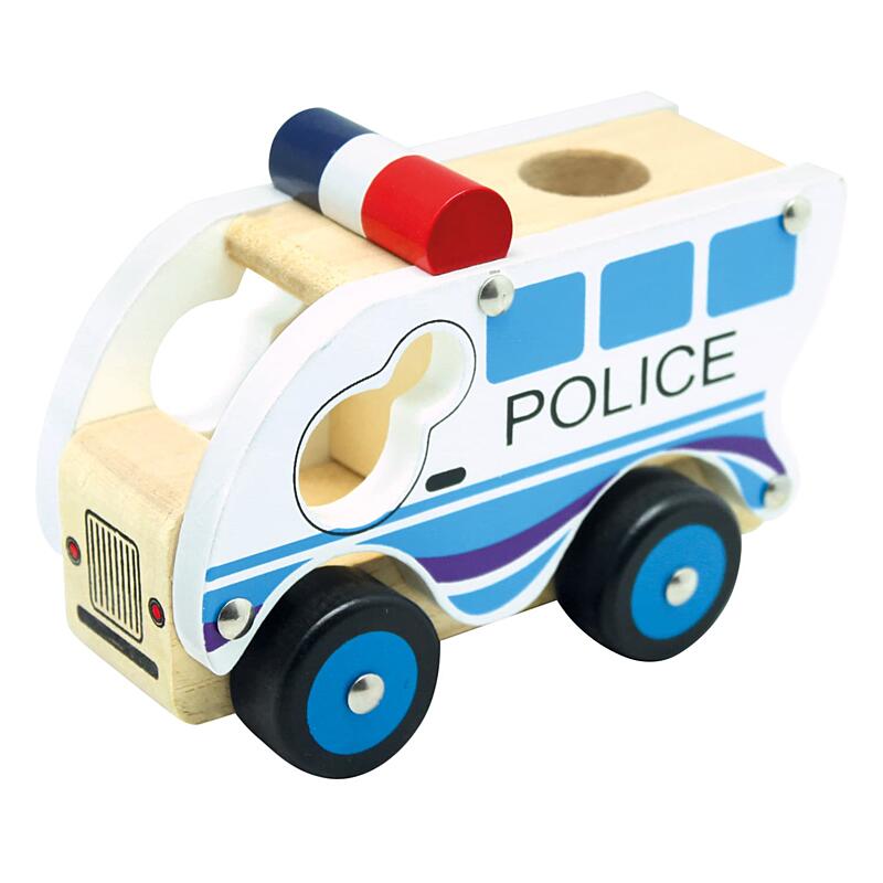 bino dřevěné auto policie 1