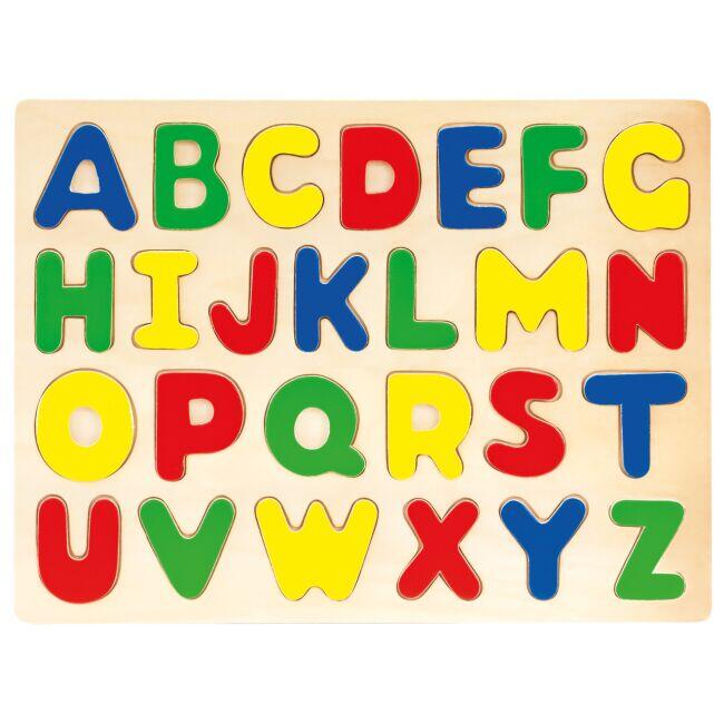 bino dřevěné vkládací puzzle abeceda 1