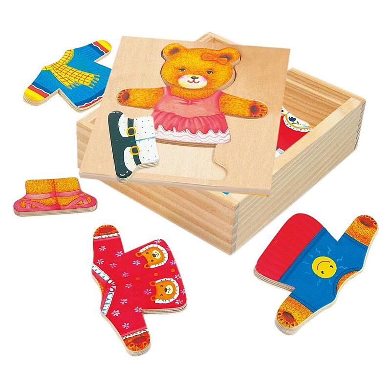 bino puzzle šatní skříň medvědice 1