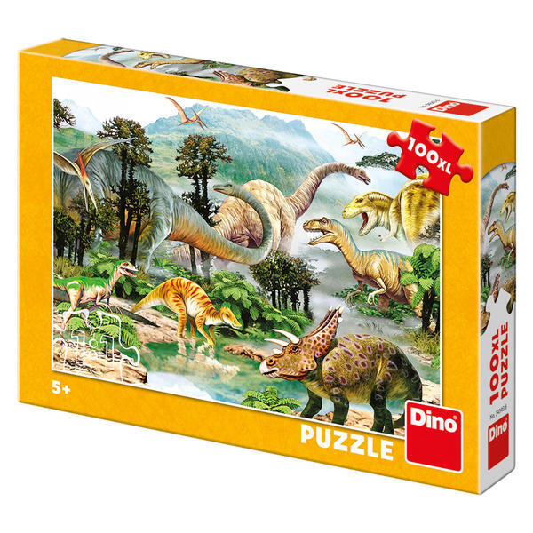 dino puzzle život dinosaurů 100xl 1