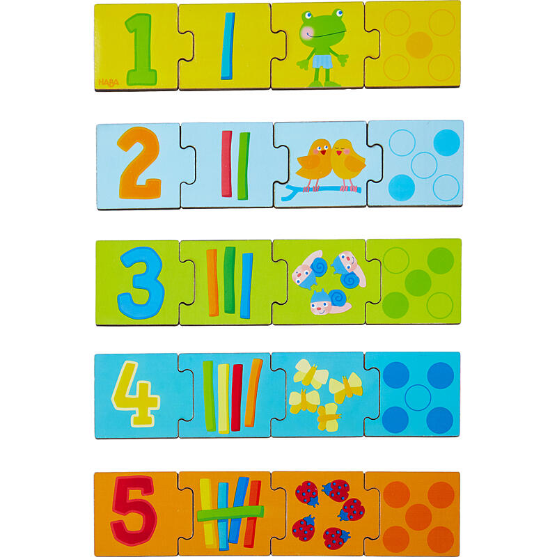 haba dřevěné puzzle pro učení čísel do 5 20 ks 1