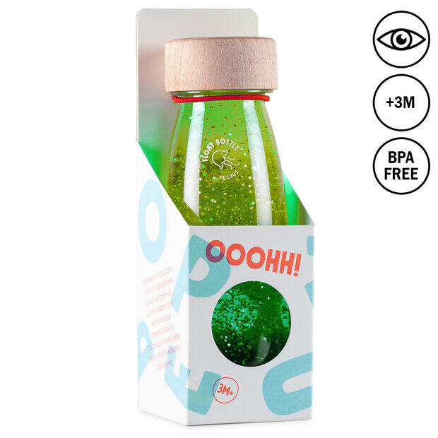 petit boum petit boum senzorická plovoucí lahev zelená 250ml 1
