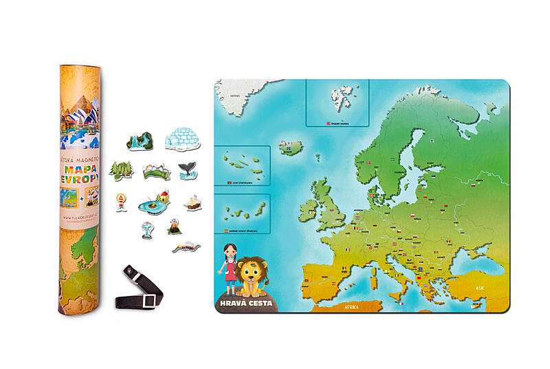takaro dětská magnetická mapa evropy 44 x 56 cm 1
