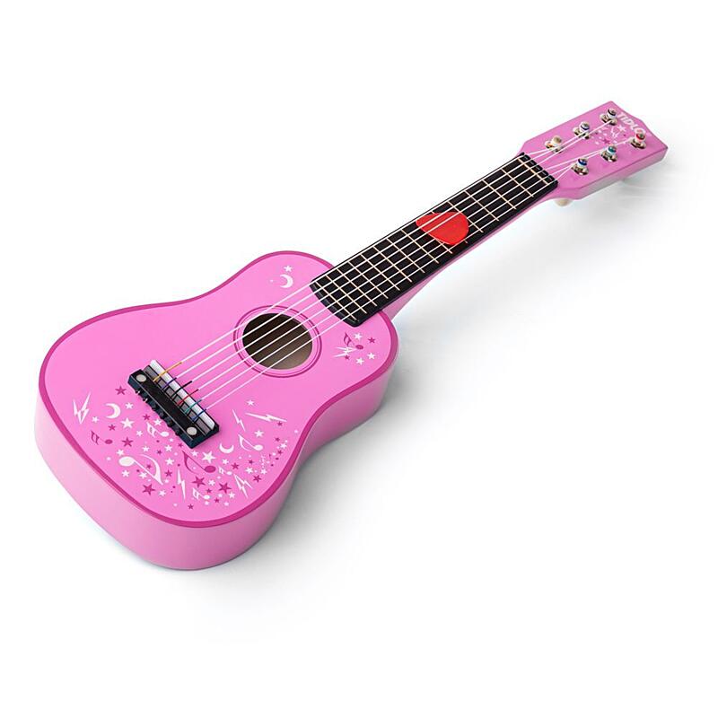 tidlo tidlo dřevěná kytara star růžová 1