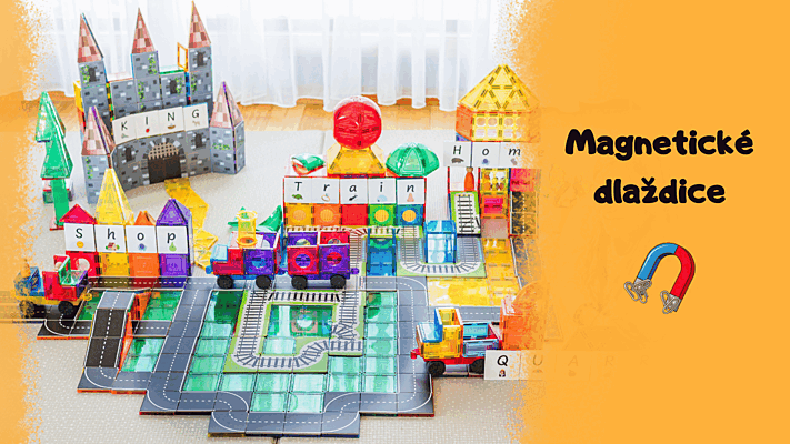 Silnice, koleje, zámek Aneb magnetické dlaždice jako boží doplněk k magnetickým stavebnicím