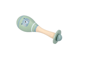 Dřevěná rumbakoule zelená Medvídek