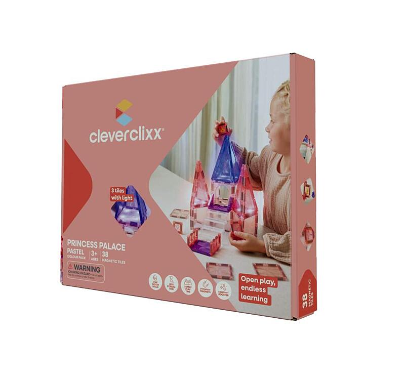 Cleverclixx magnetická stavebnice princeznin palác 38 ks
