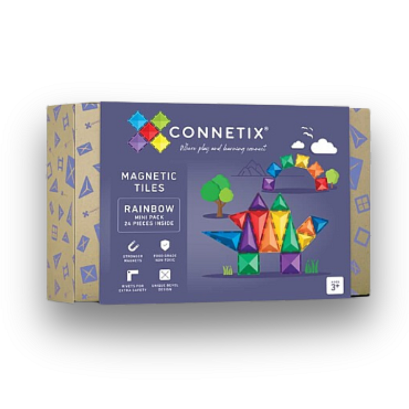 Connetix Tiles - Magnetická stavebnice DUHA mini pack 24ks