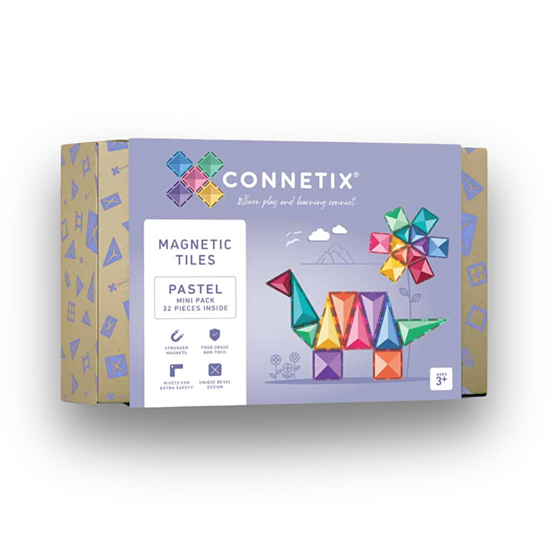 Connetix Tiles - Magnetická stavebnice PASTEL mini pack 32 ks