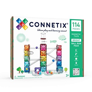 Connetix tiles – kuličková dráha bright pack 114 ks