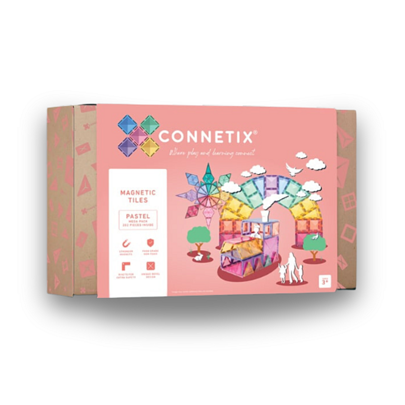 Connetix Tiles - Velká magnetická stavebnice PASTEL 202 ks