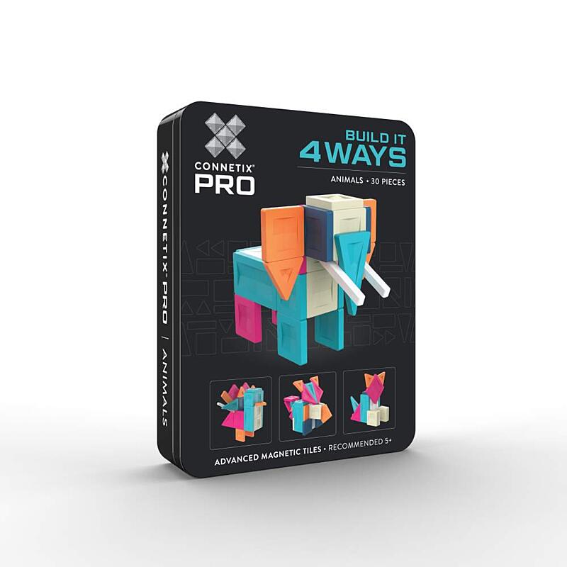 CONNETIX PRO – magnetická stavebnice Build It 4 ways – Zvířata 30 ks