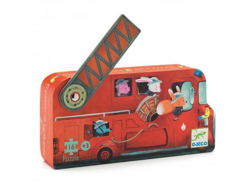 DJECO Puzzle Hasičské auto - 16 pcs