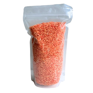 Barevná senzorická rýže - oranžová