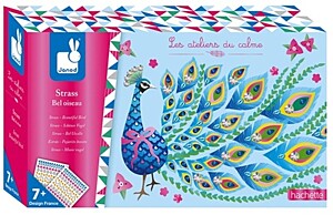 Třpytivé obrázky s štrasovými korálky Ptáček Midi