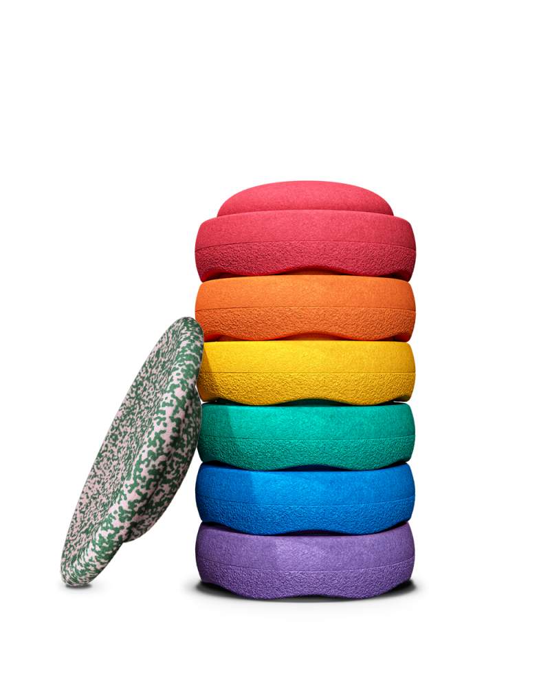 Stapelstein Blush Special Rainbow Set classic + balanční deska