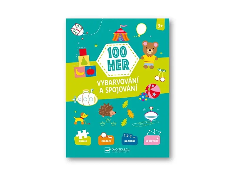 100 her, vybarvování a spojování 3+