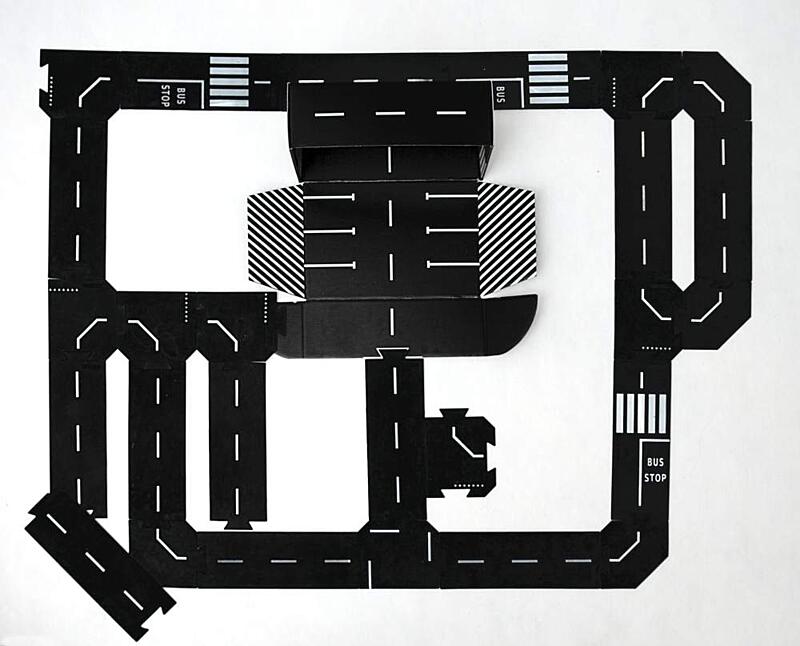 TODDLEROAD sada metropole -26 silikonových puzzle dílů